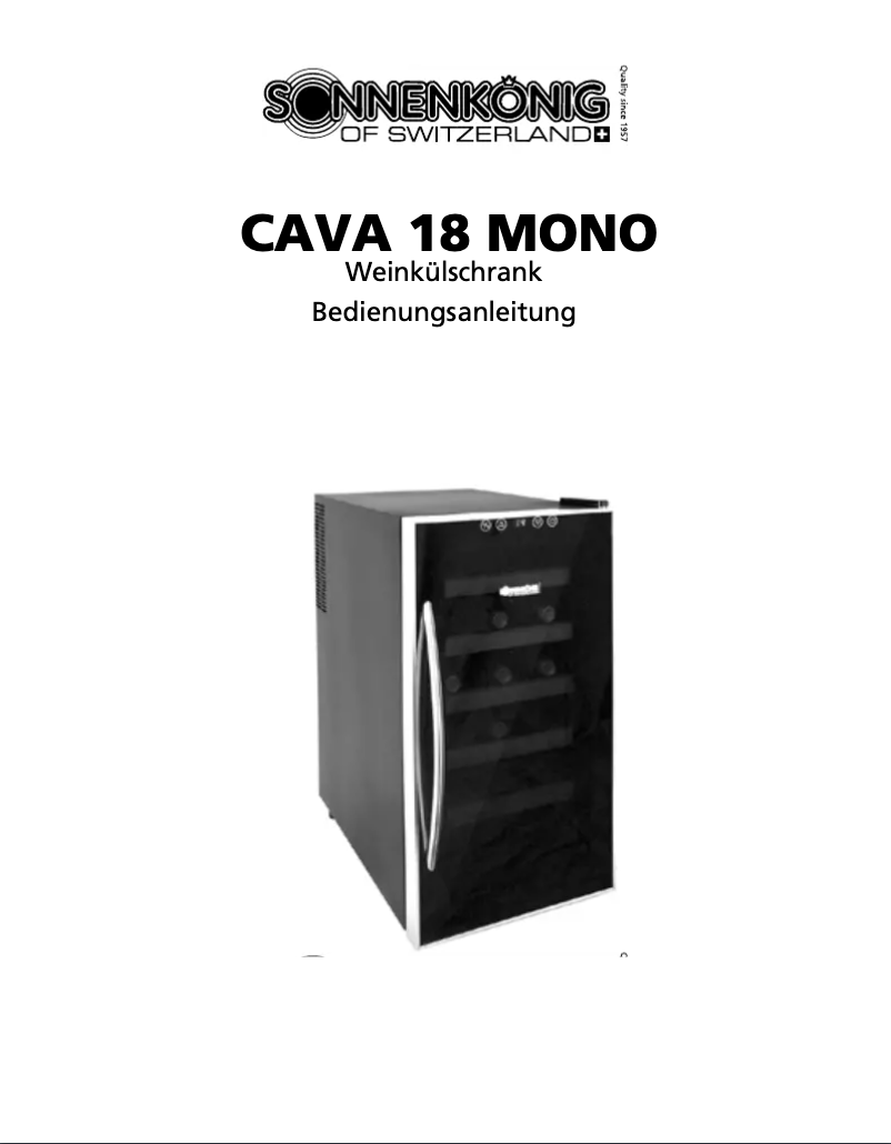 Page 1 de la notice Manuel utilisateur Sonnenkönig 18 Mono