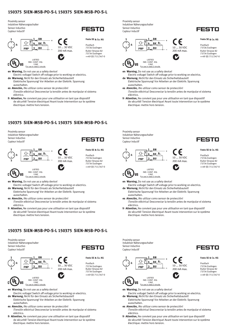 Image de la première page du manuel de l'appareil SIEN-M5B-PO-S-L