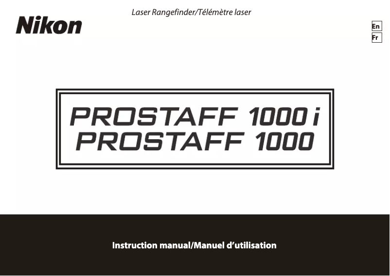 Image de la première page du manuel de l'appareil Prostaff 1000i