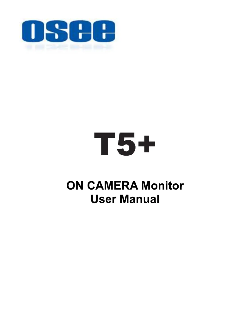 Page 1 de la notice Manuel utilisateur OSEE T5+