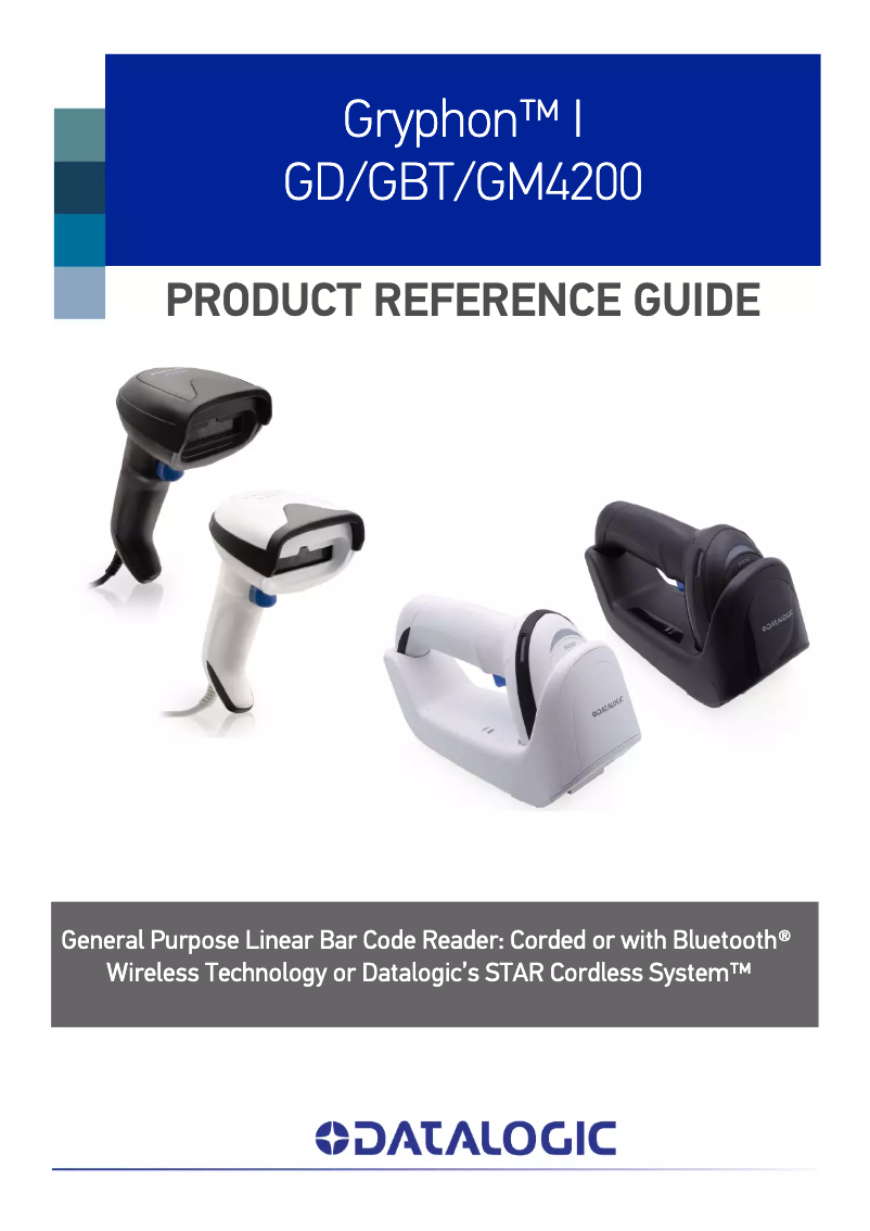 Page 1 de la notice Manuel utilisateur Datalogic Gryphon GBT4200