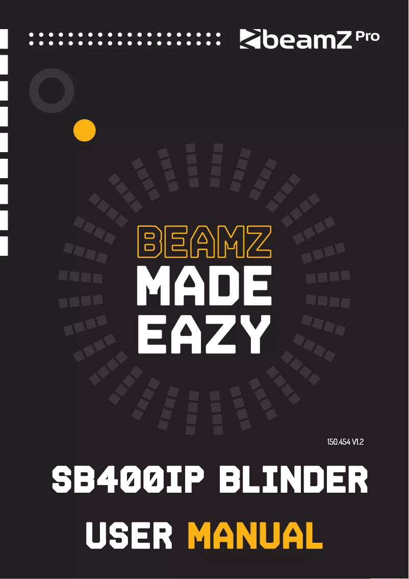 Page n°1 - Manuel utilisateur BeamZ SB400IP