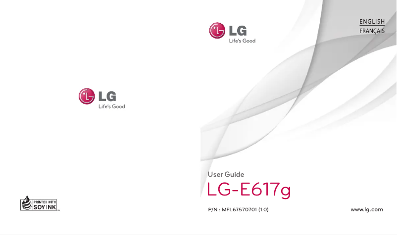 Page n°1 - Manuel utilisateur LG E617G