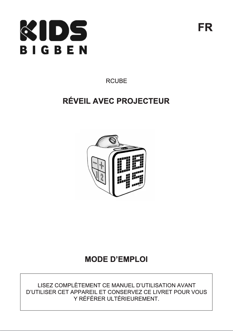 Image de la première page du manuel de l'appareil KIDS Retro Cube